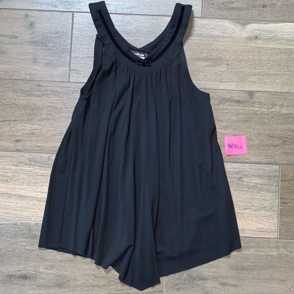 Sally Mack Couture Dress Black w/ Velvet neck NWT